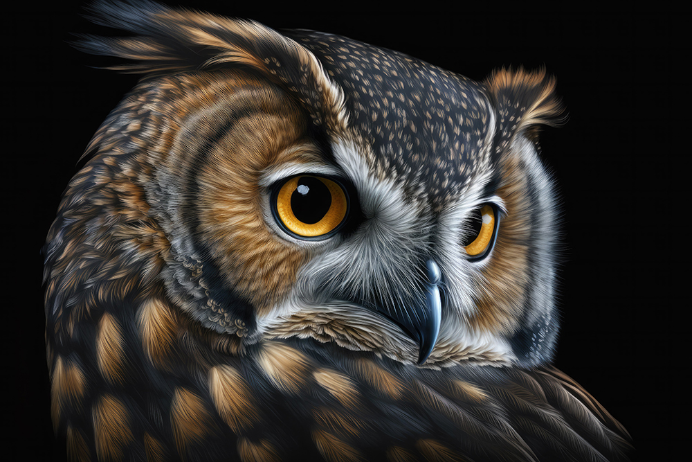 realistic-portrait-owl-black-background-close-upai-generative-min